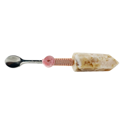 Cherry Flower Agate Wonder Wand - Crystal Spoon Pendant #01CFPRR