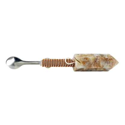 Crazy Lace Agate Wonder Wand - Crystal Spoon Pendant #01CLWOO - Image 2