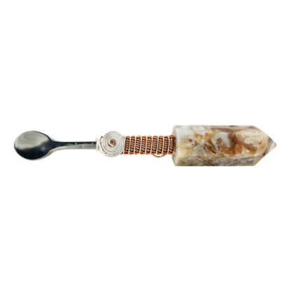 Crazy Lace Agate Wonder Wand - Crystal Spoon Pendant #01CLWOO