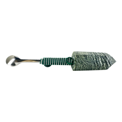 Green Zebra Jasper Wonder Wand - Crystal Spoon Pendant #01GZGGW - Image 2