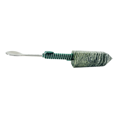 Green Zebra Jasper Wonder Wand - Crystal Spoon Pendant #01GZGGW - Image 3