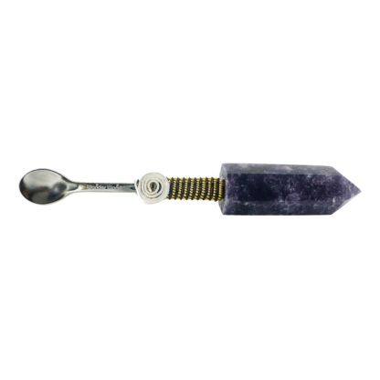 Purple Mica Wonder Wand - Crystal Spoon Pendant #01PMWYP