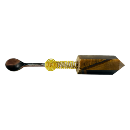 Tiger's Eye Wonder Wand Mini Pendant - Crystal Spoon #01TEGSG