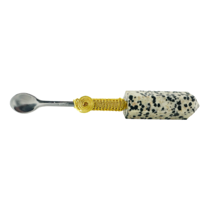 Dalmatian Jasper Wonder Wand - Crystal Spoon Pendant #02DAYYY