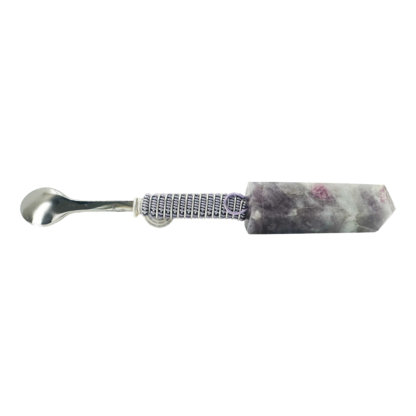 Plum Tourmaline Wonder Wand - Crystal Spoon Pendant #02PTSLS - Image 2