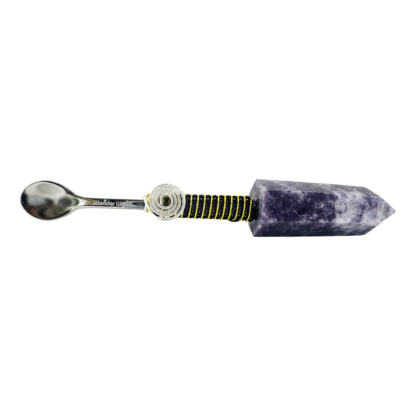 Purple Mica Wonder Wand - Crystal Spoon Pendant #02PMWPY